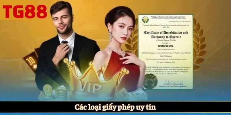 Các loại giấy phép uy tín